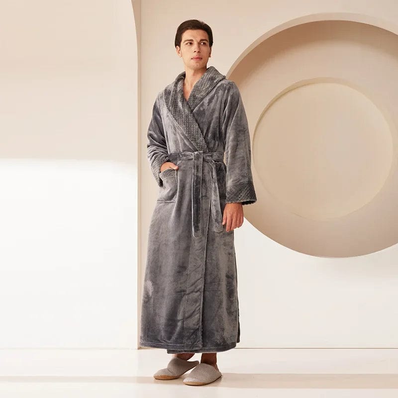 Peignoir Polaire Homme Lorenzo Gris / M