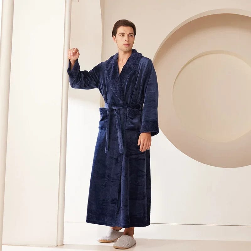 Peignoir Polaire Homme Lorenzo Bleu Navy / M