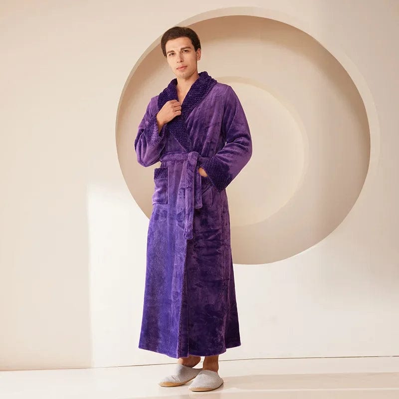 Peignoir Polaire Homme Lorenzo Violet / M