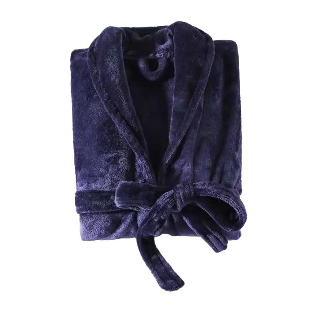 Peignoir Polaire Unisexe Cosy Bleu Navy / M