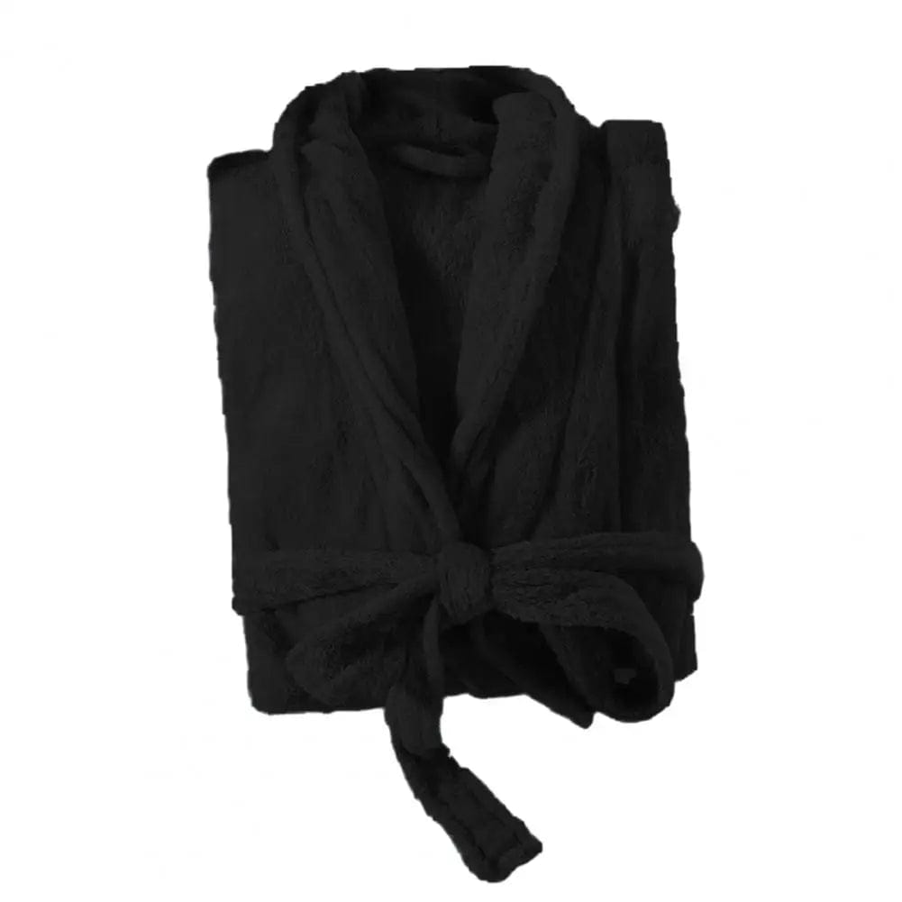 Peignoir Polaire Unisexe Cosy Noir / M