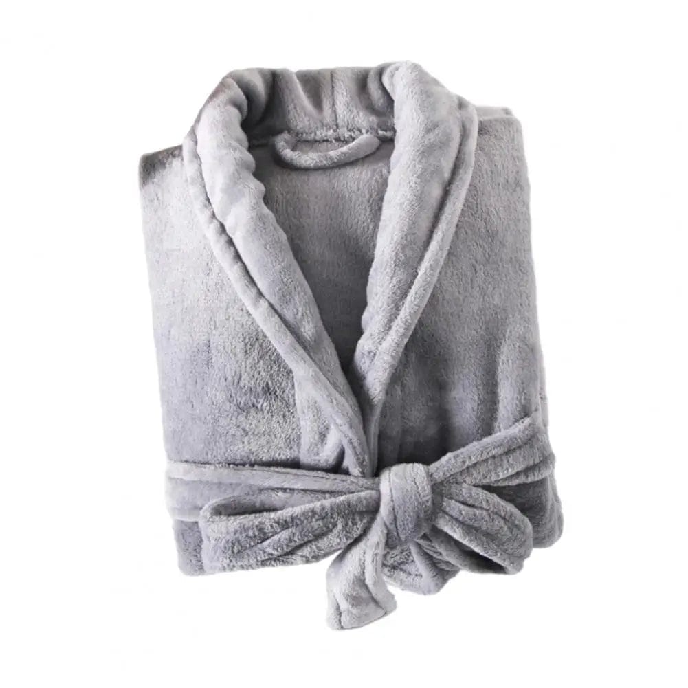 Peignoir Polaire Unisexe Cosy Gris / M