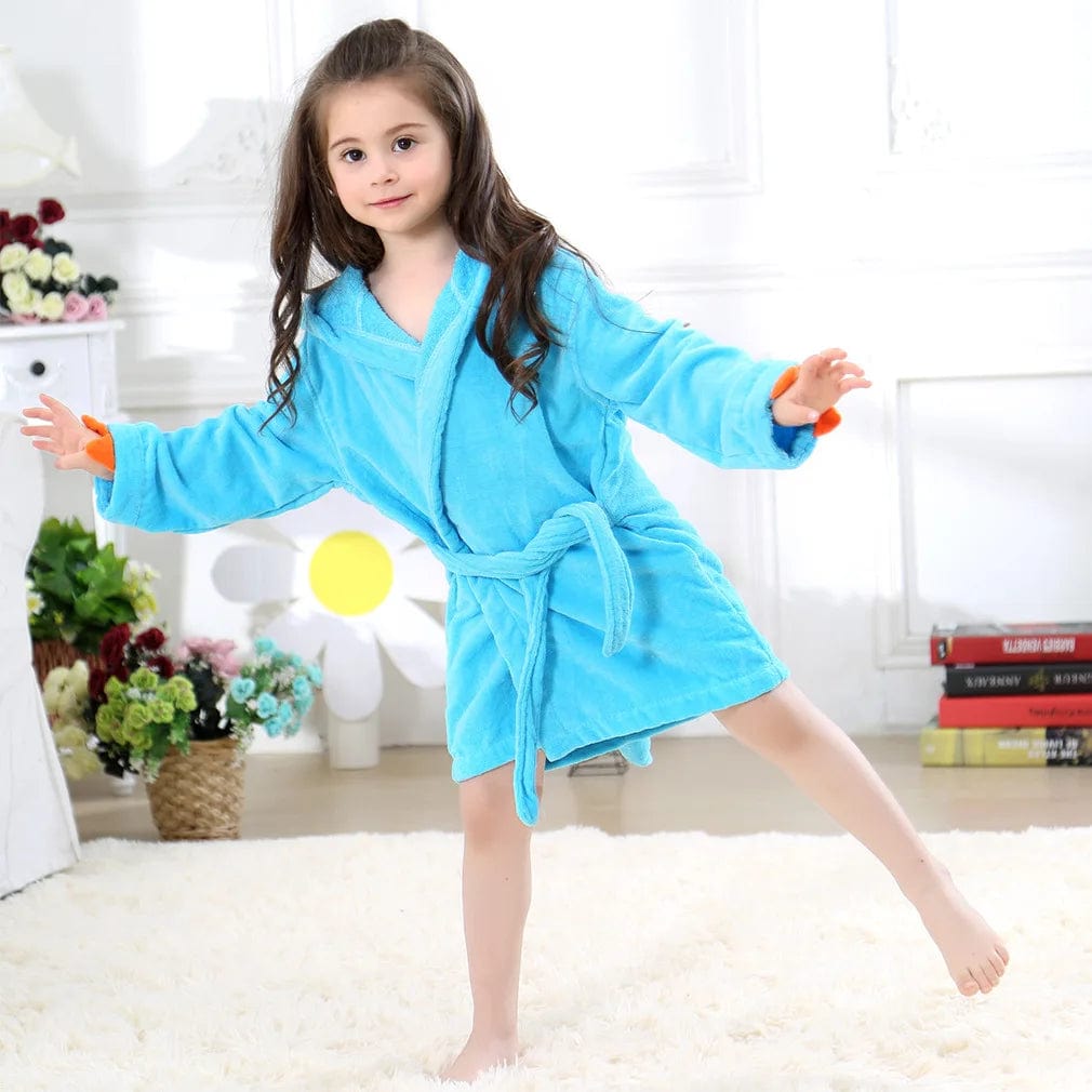 Peignoir Enfant Dinosaure Bleu / L (4-6 years)
