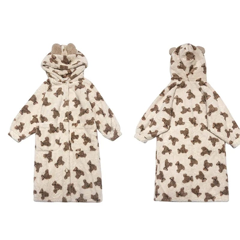 Peignoir femme Orea Blanc - Ours / One-Size (45-85kg)