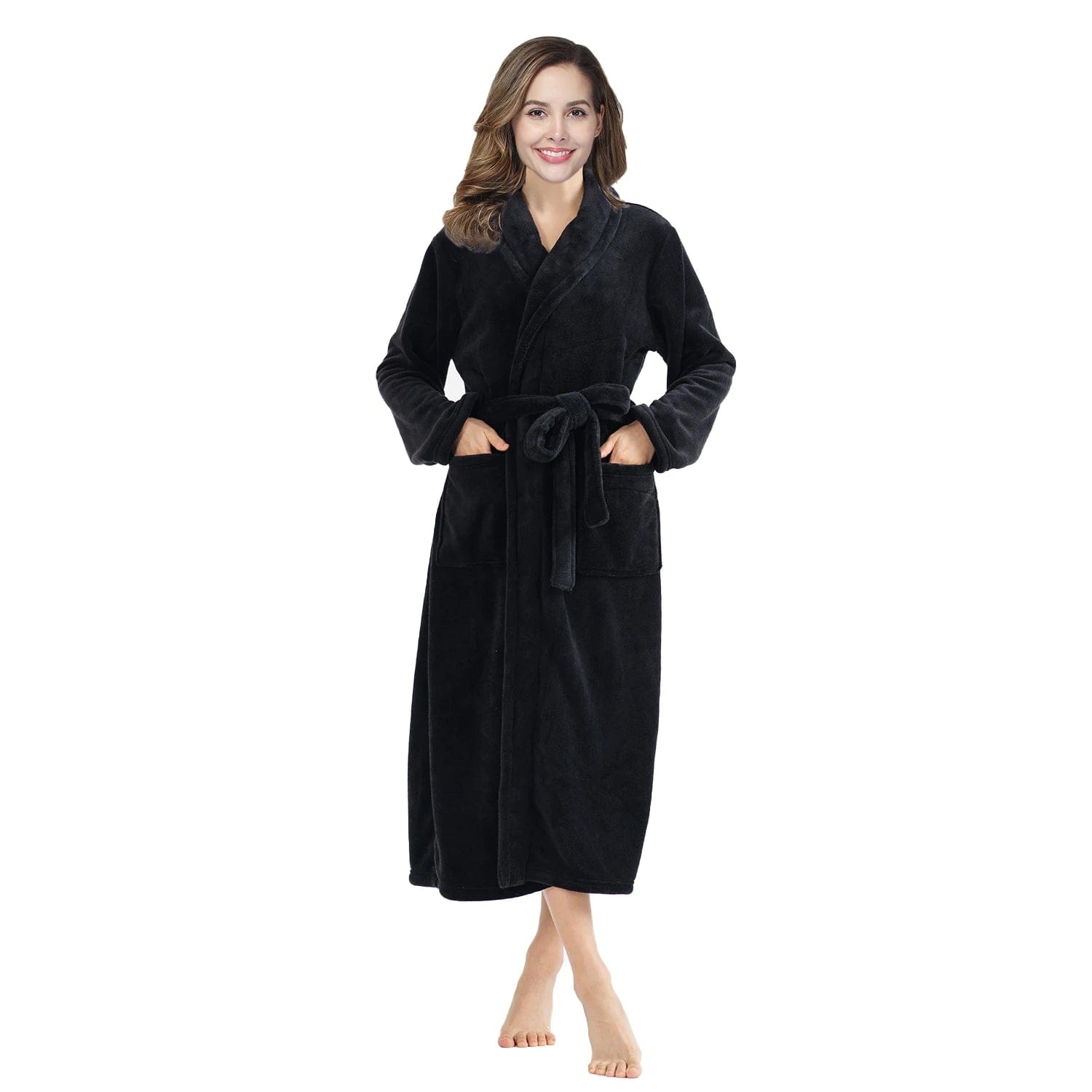 Peignoir polaire femme Andrea Noir / S